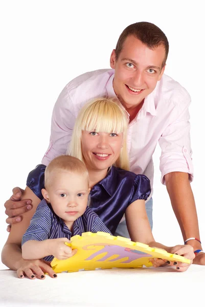 Cute family of a three — Stock Photo, Image