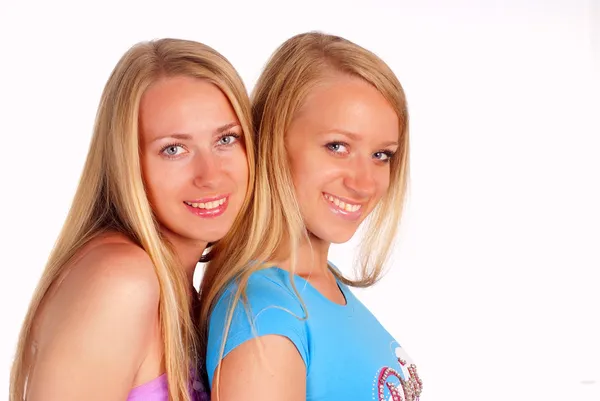 Twee meisjes portret — Stockfoto