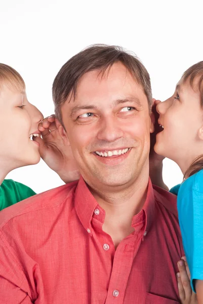 Papá con hijos — Foto de Stock
