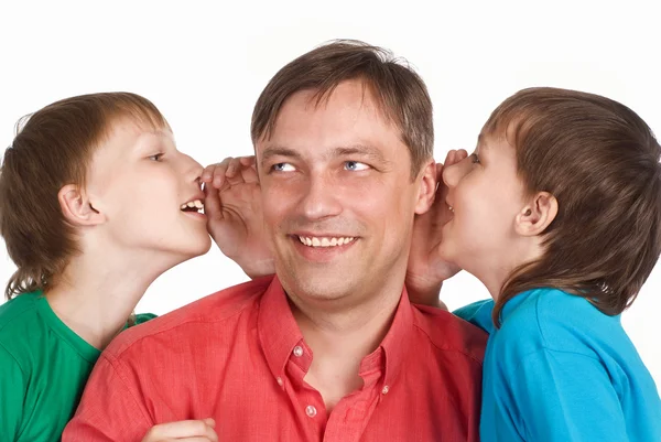 Papá e hijos —  Fotos de Stock