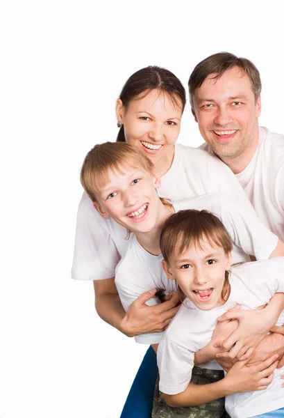 Familie in weiß — Stockfoto