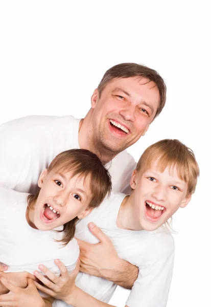 Papá con sus chicos —  Fotos de Stock