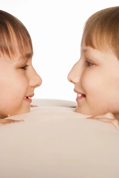 Two boys heads — Stock Photo, Image