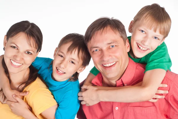 Cute family of a four Royalty Free Stock Photos