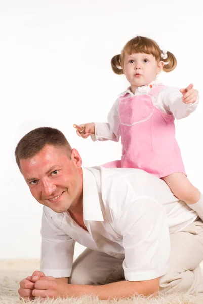 Daughter with dad Royalty Free Stock Images