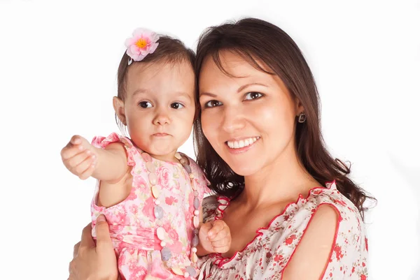 Cute mom and daughter — Stock Photo, Image