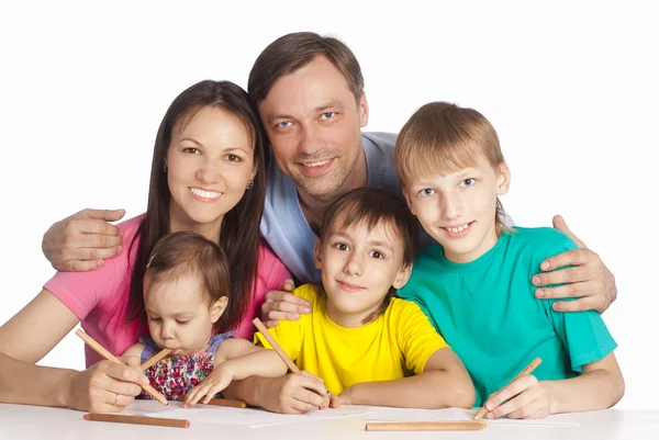 Nice family drawing — Stock Photo, Image