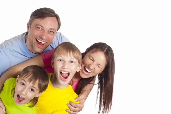 A fehér boldog család — Stock Fotó