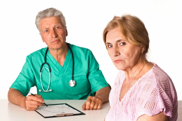 Doctor and sad patient — Stock Photo, Image