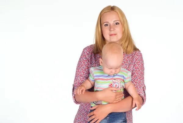 Schattig moeder en baby — Stockfoto