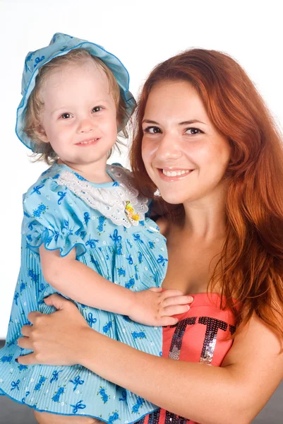 Mor og datter portrett – stockfoto