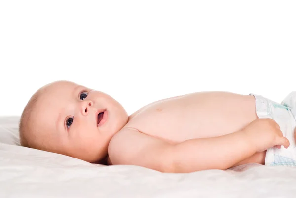横になっている素敵な赤ちゃん — ストック写真