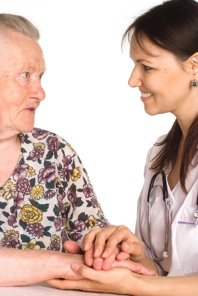 Doctor with granny — Stock Photo, Image