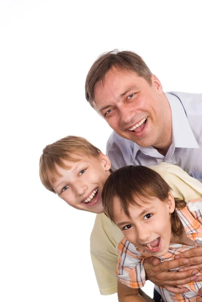 Dad with sons — Stock Photo, Image