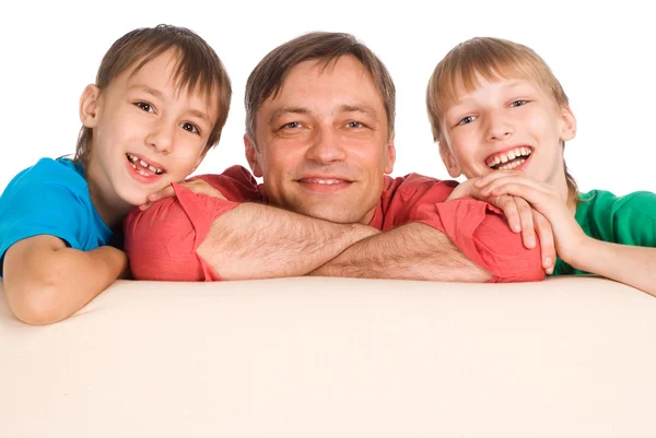 Папа и сыновья — стоковое фото