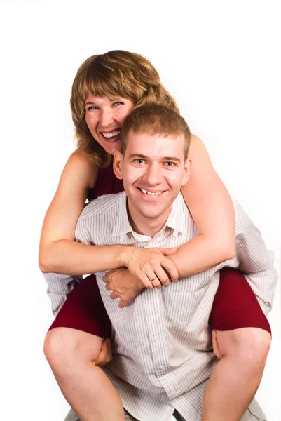 Roztomilý pár pózuje — Stock fotografie