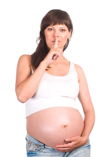 Zwanger vrouw portret — Stockfoto