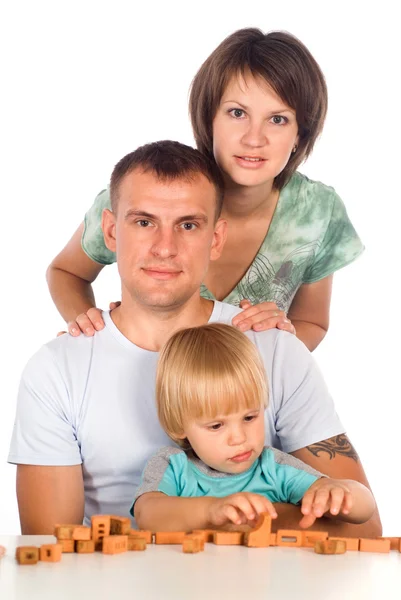 Хорошая семья из трех человек — стоковое фото