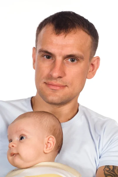 Papa mit seinem Baby — Stockfoto