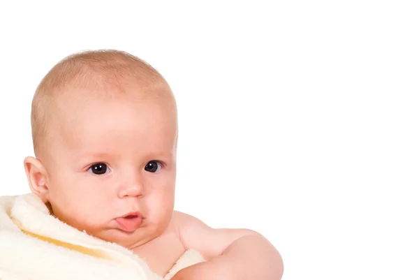 Bebé con toalla — Foto de Stock