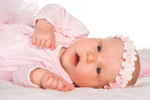 Baby på vit — Stockfoto