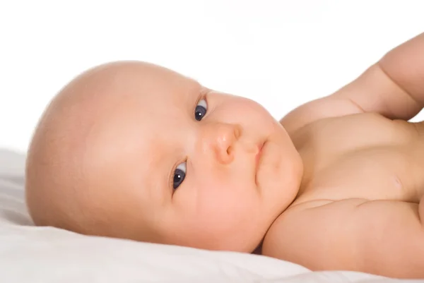 Nice baby on bed — Stock Photo, Image