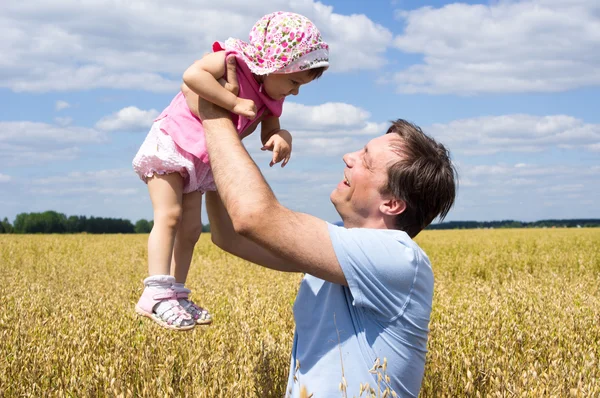 Pai com uma filha — Fotografia de Stock