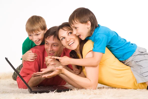 Modern family portrait — Stock Photo, Image