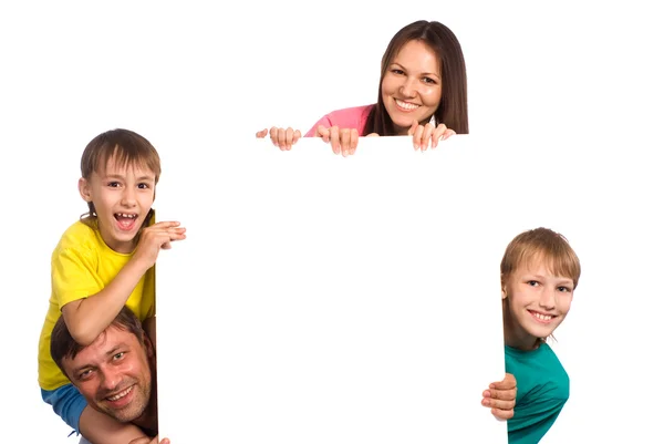 Family with board — Stock Photo, Image