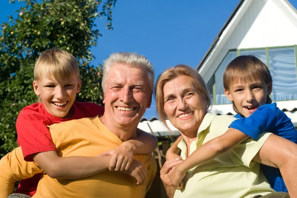 Boys and grandparents — Stock Photo, Image