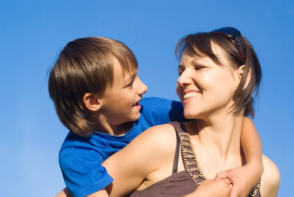 Son with mom — Stock Photo, Image