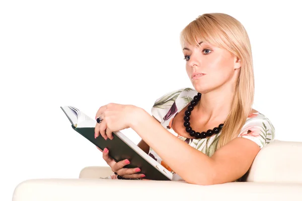 Girl with a book — Stock Photo, Image