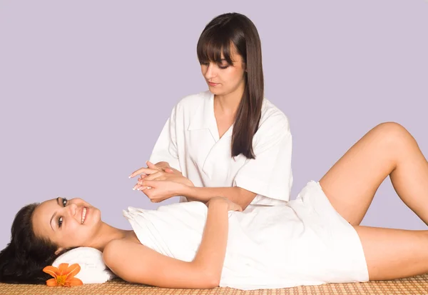 Joli portrait de massage du corps — Photo