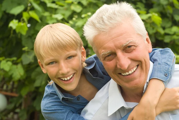 Nonno con nipote — Foto Stock