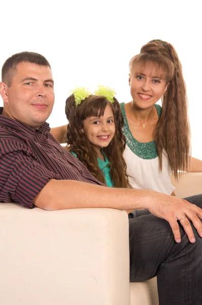 Familie auf dem Sofa — Stockfoto