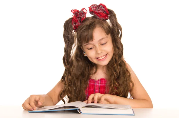 Cute girl with book — Stock Photo, Image