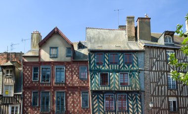 Breton houses in Rennes clipart