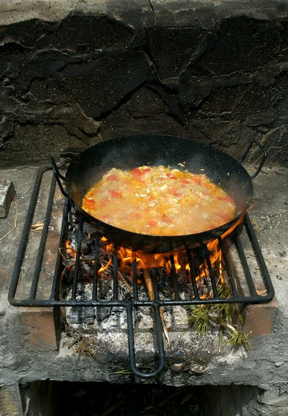 Paella ızgara — Stok fotoğraf