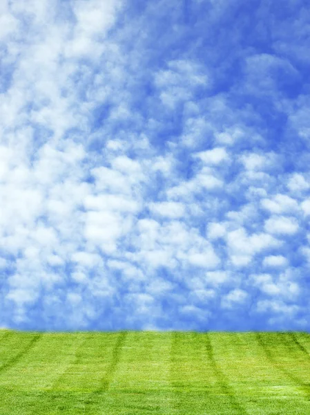 Wolken und Prärie — Stockfoto