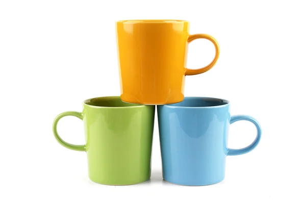 Grüne orange und blaue Tasse — Stockfoto