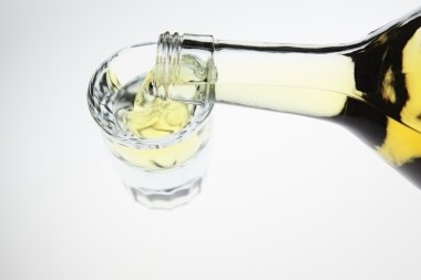 Pouring a shot of tequila clipart