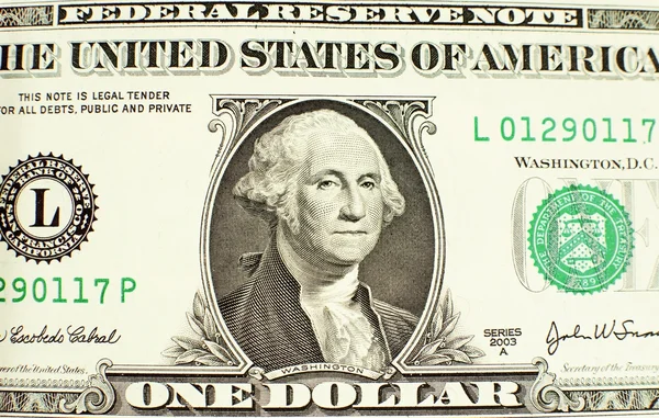 Probabilité de George Washington sur un billet d'un dollar — Photo