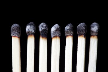 Burnt Matches, concept photography clipart