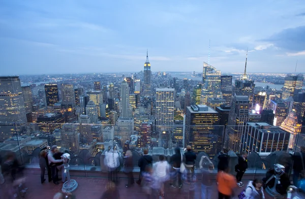 Empire state building och new york skyline — Stockfoto