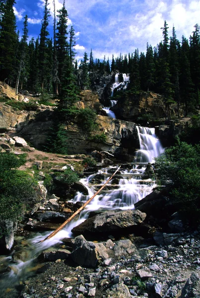 Vodopád v kanadských Skalistých hor — Stock fotografie