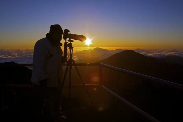 Fotógrafo en Haleakala Sunrise — Foto de Stock