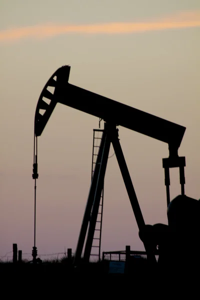 stock image Oil Pumpjack in Sunset