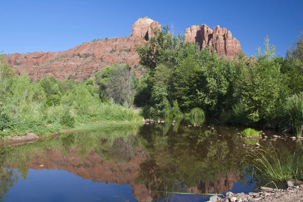 Cathedral Rock Reflection, Sedona Arizona — Stock Photo, Image