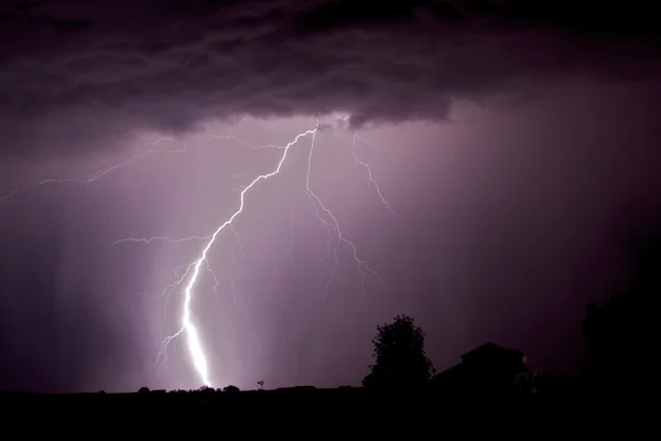 stock image Lightning Bolt at Night