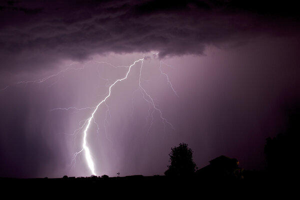 Lightning Bolt at Night